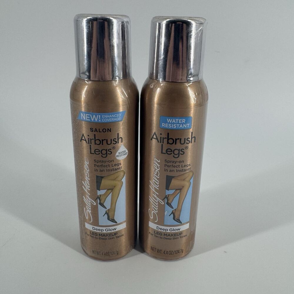 Sally Hansen Airbrush Legs Leg Makeup Deep Glow 4.4oz (2Pack) SEALED